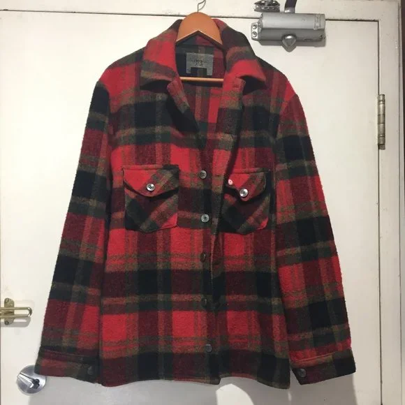 VINTAGE WOOL PLAID SHIRT JACKETS SIZE M - Picture 2 of 6